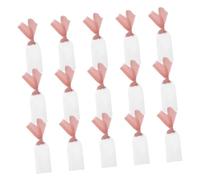 ULTECHNOVO Lot De 30 Étiquettes Vierges En Acrylique Pour Fête De Mariage Table De Mariage Marque-Places Ruban Transparent