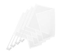 ULTECHNOVO Lot de 4 Drapeaux Blancs 30x45 Cm avec Mât 43 Cm pour Voiture, Drapeaux Vierges à Agiter la Main, Décoration Personnalisable pour Fenêtres de Véhicule, Accessoires DIY