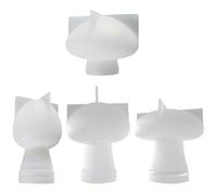ULTECHNOVO Lot de 4 Moules en Silicone Flexibles pour Moulage Époxy de Champignons, Réutilisables, pour DIY et Création Artisanale