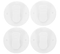 ULTECHNOVO Lot de 4 Pinces à Rideau de Auto-Adhésives Ventouse Clips Anti-Éclaboussures Fixation sans Perçage pour Salle de Bain Hôtel et Lieux Publics Maintien Sécurisé du Rideau et