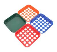 ULTECHNOVO Lot de 4 Plateaux de Tri de Pièces en Plastique Coloré Organisateurs de Pièces de Monnaie pour Cent Cinq Dix et Vingt-Cinq Cents Empilables et Réutilisables pour Bureau et