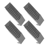 ULTECHNOVO Lot de 4 Porte-Cartes de Pointage en Plastique 10 Compartiments Verticaux Support Suspendu Polyvalent pour Cartes de Présence et Gestion de Stock en Entrepôt