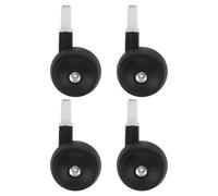 ULTECHNOVO Lot de 4 Roulettes de Rechange pour Trotteur, Roulettes en Plastique pour Poussettes Trend, Apprentissage de La Marche pour Bébé, Noir