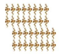 ULTECHNOVO Lot de 40 Accessoires en Alliage pour Dreadlocks en Spirale Serpent Pinces à Cheveux Mini Élastiques Dorées Bijoux pour Tresses Coiffures Chignon et Festival Usage Quotidien
