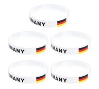 ULTECHNOVO Lot de 5 Bracelets en Silicone Imprimés Drapeau Australien, Confortables, Taille Unique, pour Matchs Sportifs et Clubs de Loisirs