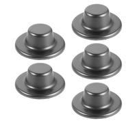 ULTECHNOVO Lot de 5 Caches-trous Muraux 80mm pour Climatiseur, Plaques Décoratives en Plastique Gris, Cache-passage Tuyau Évacuation Condensats, Isolation Thermique et Étanchéité,