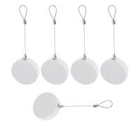 ULTECHNOVO Lot de 5 Étuis de Câble Antivol Rétractables en Acier et Abs, Faciles à Utiliser, Robustes, pour Boutiques de Téléphones et Tablettes, Couleur Blanche