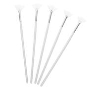 ULTECHNOVO Lot de 5 Pinceaux Applicateurs Éventail Petits à Fibres Synthétiques pour Masque Facial, Usage Professionnel et Personnel, Adaptés aux Peaux Sensibles, Soin du Visage à Domicile