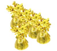 ULTECHNOVO Lot de 5 Poids pour Ballons en Aluminium Doré, Accessoires Réutilisables pour Ballons à Hélium et Latex, Contrôle la Hauteur Flottante, pour Fêtes et Décoration de Table