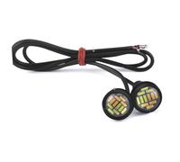 ULTECHNOVO Lot De 5 Sets De Lampes Œil D'aigle Led Bicolores Blanc Jaune Étanches Pour Feu De Recul Voiture Moto Camion, Éclairage Solide Anti-chaleur Pour Usage Extérieur Véhicules Variés