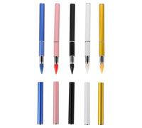 ULTECHNOVO Lot de 5 Stylos à Double Embout pour Nail Art Crayons à Cire pour Strass Outils à Pointiller pour Ongles DIY Couleurs Blanc Rose Bleu Noir Or Accessoires Professionnels pour