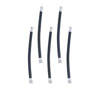 ULTECHNOVO Lot de 5 Tubes D'extension pour Pompe à Air Vélo, Tuyau de Gonflage Fileté Noir Compatible Buses Américaines, Accessoire Léger et Solide pour Entretien Pneu Vélo, Équipement