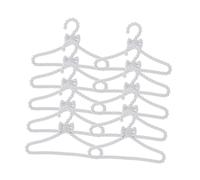 ULTECHNOVO Lot de 50 Cintres Miniatures Tendance avec Nœud pour Poupées pour Vêtements pour Maison De Poupées Garçons Et Filles