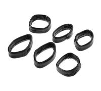 ULTECHNOVO Lot de 6 Anneaux de Retenue pour Bracelet de Montre en Cuir Véritable Noir, Accessoires Faciles à Utiliser pour Maintien de Bracelet Montre