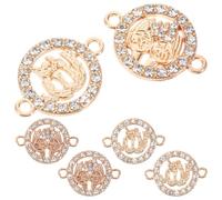 ULTECHNOVO Lot De 6 Breloques Ronds En Métal Pour Fabrication De Bijoux Diy, Accessoires De Création Pour Bracelets Et Colliers, Usage Artisanal Et Bijouterie, Couleur Métallique, Taille Standard