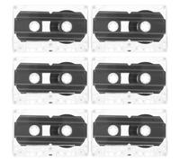 ULTECHNOVO Lot de 6 Cassettes Audio Vierges Noires en Plastique, 60 D'enregistrement, Solides et Pratiques pour Lecteur Cassette Audio