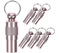 ULTECHNOVO Lot de 6 Étiquettes D'identification pour Chiens et Chats en Aluminium Léger et Anti-Rouille, Porte-nom Portable à Fixer Autour du Collier pour Éviter la Perte