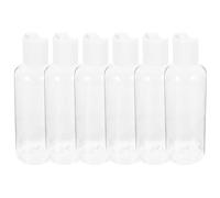 ULTECHNOVO Lot de 6 Flacons de Voyage en Plastique 100ml Design Anti-fuite et Surface Lisse pour Lotion Corporelle et Gels, pour Voyage en Plein Air