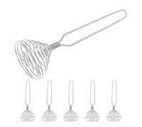ULTECHNOVO Lot de 6 Fouets à Ressort en Acier Inoxydable à Œufs Manuel Argenté Batteur Mélangeur pour Pâtisserie la Cuisine Mousseur à Café Ustensile Léger et Facile à Réutilisable