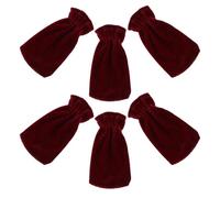 ULTECHNOVO Lot de 6 Housses Protège-Pédales en Velours Rouge pour Piano Droit Queue - Manchons Universels Anti-Bruit et Résistants à L’Usure - Accessoires pour Clavier et Piano Numérique