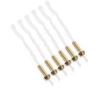 ULTECHNOVO Lot de 6 Mèches en Coton de Remplacement pour Lampes à Huile Support en Alliage Solide Compatible Huile de Beurre et Kérosène Rituelles et Bougies Décoratives
