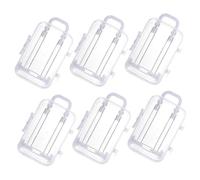 ULTECHNOVO Lot de 6 Mini Valises à Bonbons Transparentes, Petite Boîte à Dragées de Valise, Plastique Rigide Blanc, Boîte de Voyage pour Mariage et Fête à Thème