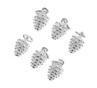 ULTECHNOVO Lot de 6 Pendentifs de Pomme de Pin Blancs pour Bijoux DIY Accessoires Pendentifs Légers et Élégants pour Bracelets Colliers et Créations Artisanales