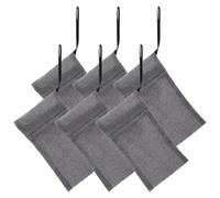 ULTECHNOVO Lot de 6 Sachets en Filet pour Savonnette en Barre Gris Pochettes Moussantes Exfoliantes pour Bain Paquet à Savonnette Solide et Rapides à Sécher Usage Quotidien Corporel et