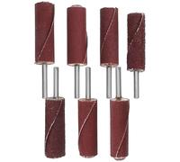 ULTECHNOVO Lot de 7 Rouleaux de Papier de Verre pour Ponceuse à Tambour, Embouts de Ponçage Cylindriques en Fer et Papier Abrasif, Accessoires Compacts pour Outils Rotatifs, Adaptés au