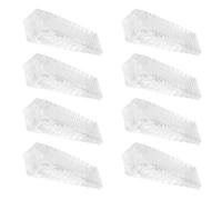 Ultechnovo Lot de 8 cale-portes en caoutchouc et plastique Transparent