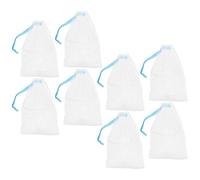 ULTECHNOVO Lot de 8 Filets Moussants Exfoliants Visage, Paquet à Savonnette en Filet, Taille Standard, Maille Exfoliante Douce, Porte-savonnette à Mailles, Adaptés pour Nettoyage et Soin