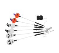 ULTECHNOVO Lumières Piquet Halloween Têtes LED Citrouille et Crâne Étanches Extérieur Pelouse Installation Facile