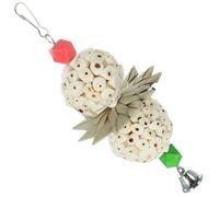 ULTECHNOVO Mâcher pour Perroquet en Bois Solide, Balançoire à Oiseaux Créative, Stimule L'enthousiasme, Décoration pour Cage à Oiseaux Blanche