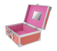 ULTECHNOVO Malette en Alliage D'aluminium Orange Légère avec Compartiments Multiples pour Rangement Outils et Matériel Médical, pour Maquilleurs et Secouristes