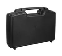 ULTECHNOVO Mallette à Outils en Plastique Rigide Noire avec Compartiments Spacieux, Protection Anti-Chute et Poignée Portable pour Usage Professionnel et Voyage