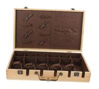 ULTECHNOVO Mallette de Rangement pour Outils de Barbier Bois Boîte Portable pour Coiffeurs Protège Tondeuses Électriques Ciseaux et Accessoires Organiseur pour Salon et Déplacement