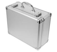 ULTECHNOVO Mallette Multifonction en Alliage D'aluminium Argentée Poignée, Valise Rigide Protectrice pour Activités en Plein Air et Navigation, Organisateur Portable D'outils