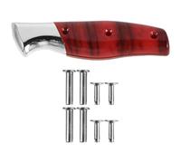 ULTECHNOVO Manche de Couteau Cuisine Antidérapant Ergonomique Rouge Taille 3, Poignée de Rechange avec 4 Paires de Rivets, Accessoire Réparation pour Couteaux Asiatiques, Outil Pratique