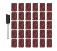 ULTECHNOVO Manchons de Ponçage pour Tambour 80 6,35 Mm, Kit 100 Pièces avec Tige 3,17 Mm, Bandes Abrasives pour Ponceuse Rotative, Ponçage Métal et Bois, Sculpture et Polissage Professionnel