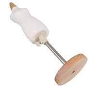 ULTECHNOVO Mannequin de Couture Féminin 1/4 Ajustable en Tissu Blanc avec Base Ronde en Bois Naturel, Buste Miniature pour Vêtements, pour Stylisme, Modélisme et Enseignement Couture