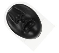 ULTECHNOVO Mannequin Facile à Utiliser en Silicone Noir avec Support de Visage Taille Réelle Modèle Humain pour Pratique de Piercing en Salons de Beauté