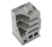 ULTECHNOVO Maquette de Bâtiment en Plastique 1:144 pour Paysage Ferroviaire Design Ruiné, Assemblage Facile et Réalisme Amélioré pour Décor Urbain en Ruines