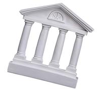 ULTECHNOVO Maquette de Temple en Résine Blanche, Modèle Architectural Saturnon Antique, Sculpture Décorative pour Bureau et Décoration Intérieure, Statue de Temple Grec Ancienne, Décoration