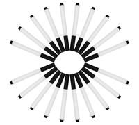 ULTECHNOVO Marqueurs à Craie Liquide Plastique Solide Lot de 20 Noirs Effaçables à Sec Écriture Fluide pour Tableau Blanc et Panneaux Ardoise pour Écoles et Bureaux