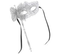 ULTECHNOVO Masque De Mascarade À Main Avec Bâton 2 Pièces Masque De Bal Masqué Femme Pour Halloween Carnaval Cosplay Fête D'Anniversaire