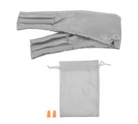 ULTECHNOVO Masque de Sommeil avec Bandeau Ajustable en Imitation Soie | Atténuation Lumineuse, du Bruit, Bouchons D’oreille et Paquet de Rangement, pour Voyage et Sieste
