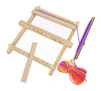 ULTECHNOVO Métier à Tisser Bois pour Garçon Fille Kit DIY Tissage Manuel Créatif Outil de Tricotage Sûr et Éducatif Artisanal pour Filles et Garçons Activités de Bricolage Couleur Aléatoire