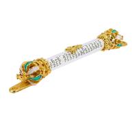 ULTECHNOVO Mezuzah Juive Métal Décorative pour Porte Extérieure Plaque de Bénédiction Religieuse avec Design Antique Cadeau Symbolique pour Objets Cultes et Croyants