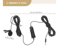 ULTECHNOVO Micro-Cravate à Condensateur Filaire 35 MM Microphone à Pince Compatible Smartphones et Ordinateurs Micro D’Enregistrement Vidéo et Diffusion en Direct pour Conférence et Vlog