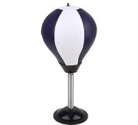 ULTECHNOVO Mini Balle de Boxe à Ventouse Bleu et Blanc pour Bureau Balle de Boxe Verticale Anti-Stress Pompe à Air Rouge Entraînement Coordination Œil-Main Fixation Stable pour Maison et